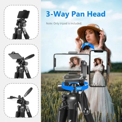 Neewer aluminum alloy camera tripod monopod with pan head(i) _ black